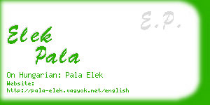 elek pala business card